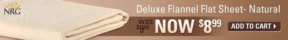 NRG Deluxe Flannel Flat Sheet Natural