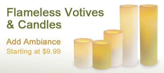Flameless Votives & Candles
