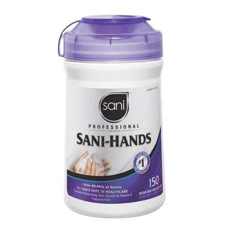 Sani-Hands Antimicrobial Hand Wipes 150/Tub