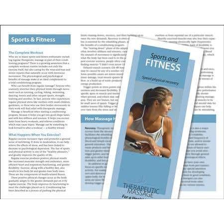 Massage For Sports &amp; Fitness Brochure 50 Pack