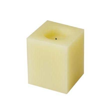 Flameless Square Vanilla Scented Candles 4"X 3.25"