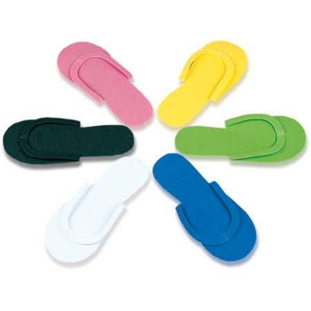 Rounded Toe Thong Pedicure Slippers 12 Pairs