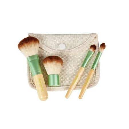Bamboo Cosmetic Brush Set, 4Pc