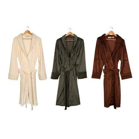 Mink Robe W/Quilted Trim