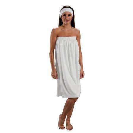 Terry Spa Wrap, White
