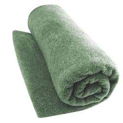 Wool Woven Blanket Green 66"X84"