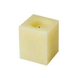 Flameless Square Vanilla Scented Candles 4"X 3.25"
