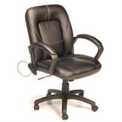 Four Motor Massage Mid Back Leather Chair