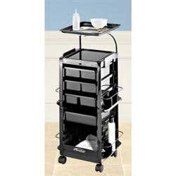 Estheticians Smart Kart With Service Tray Black