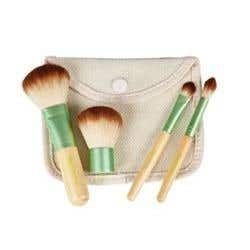 Bamboo Cosmetic Brush Set, 4Pc