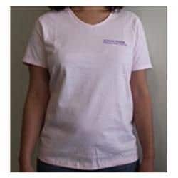 Amta Logo Women's Short Sleeve Vneck Shirts, Pink