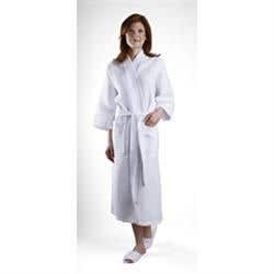 Waffle Weave Kimono White / 67% Cotton 33% Poly