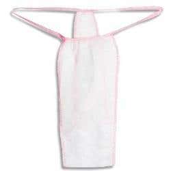Ladies Disposable Thong White 12 Pack- One Size