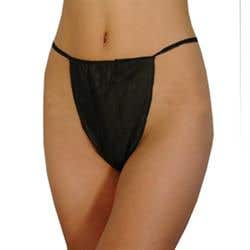 Disposable Bikini Panties Black 12/Pkg One Size