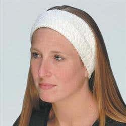 White Terry Velour Headband 3.5" Wide 3 Pack