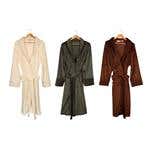Mink Robe W/Quilted Trim