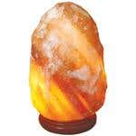 Rock Salt Lamp With Wood Base-Large