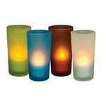 Flameless Frosted 5" Glass Votive Holders