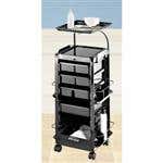 Estheticians Smart Kart With Service Tray Black