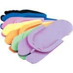 Notched Toe Thong Pedicure Slippers 12 Pairs