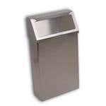 Detecto Wall Mount Stainless Steel Waste Pail, 90 Qt