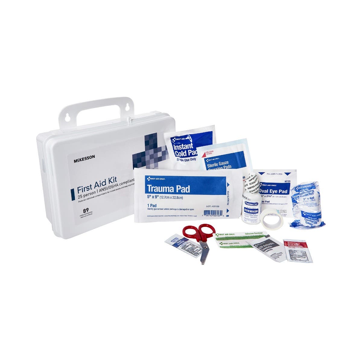 FirstAidKitMcKesson25PersonPlasticCase