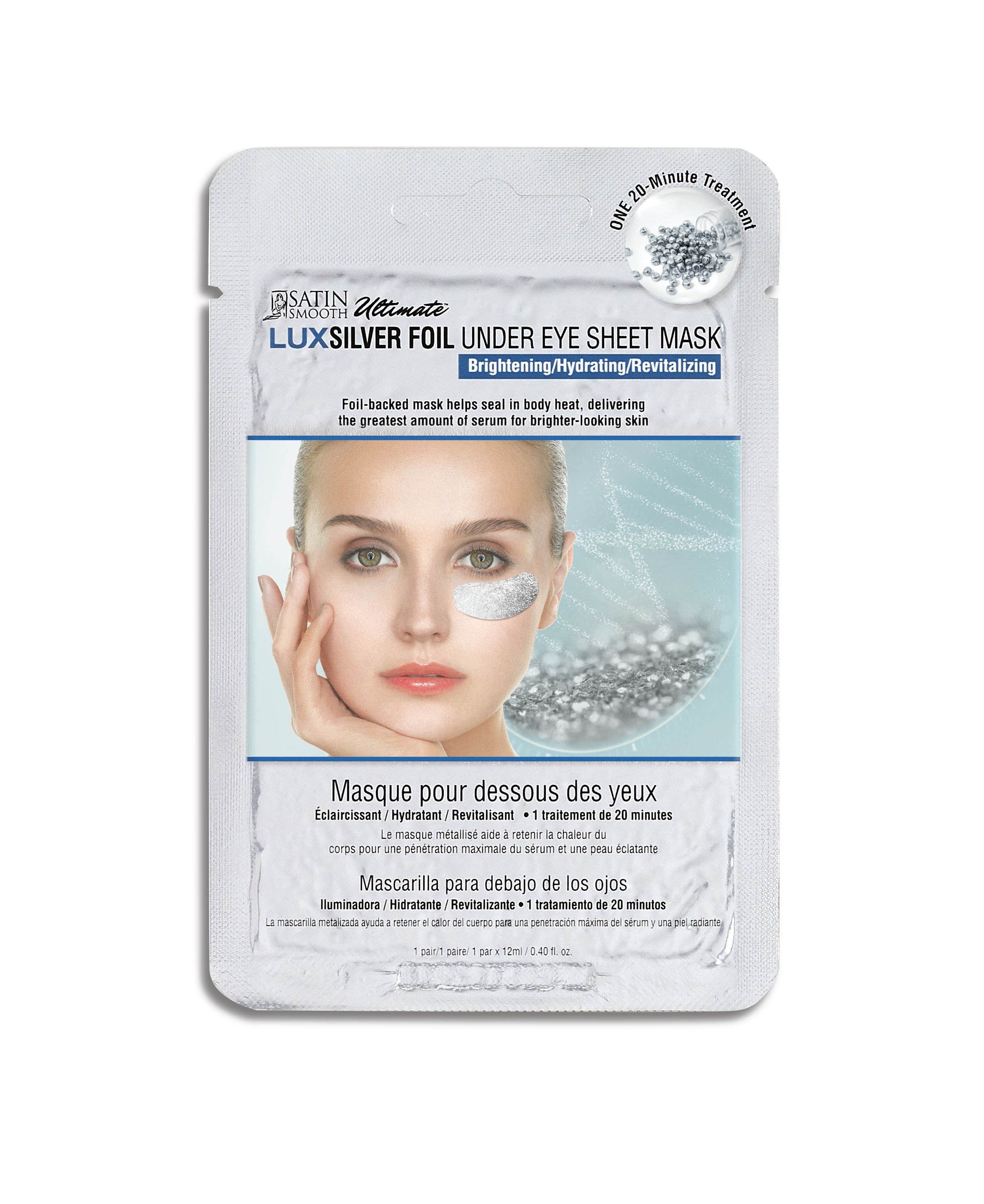 SATIN SMOOTH FOIL LUX SILVER UNDEREYE MASK BOX24 41$