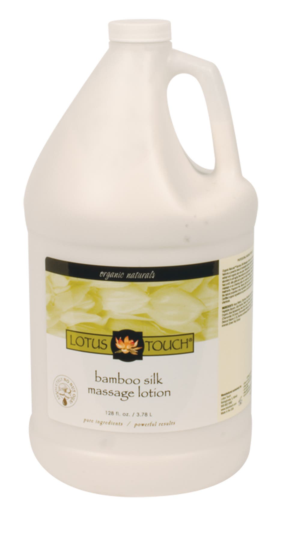 Buy a Lotus Touch® Organic Naturals™ Bamboo Silk Massage Lotion 1 Gallon and Get a FREE Lavender Essential Oil!