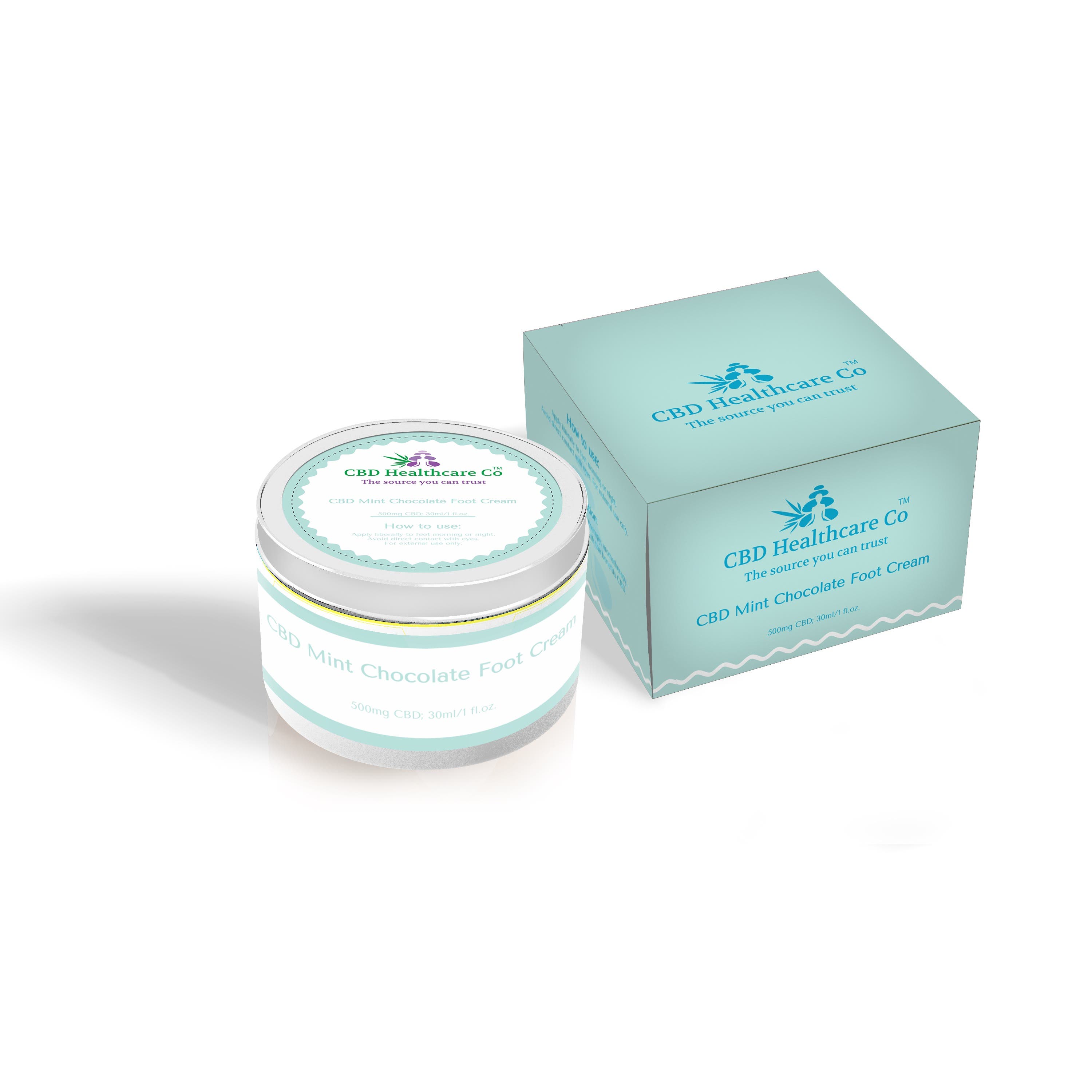 CBD Healthcare Company CBD Chocolate Mint Foot Cream 1 oz 500 mg CBD $69