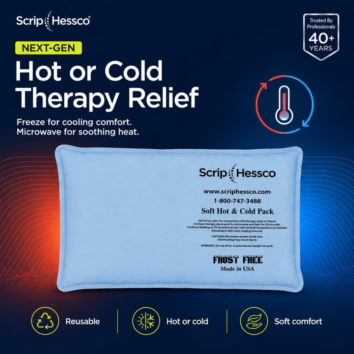 ScripHessco NEXT-GEN Reusable Soft Hot & Cold Therapy Packs
