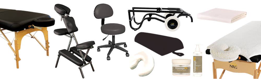NRG®ExecutiveKarmaPortableMassageTable&GrasshopperPortableMassageChairPackage