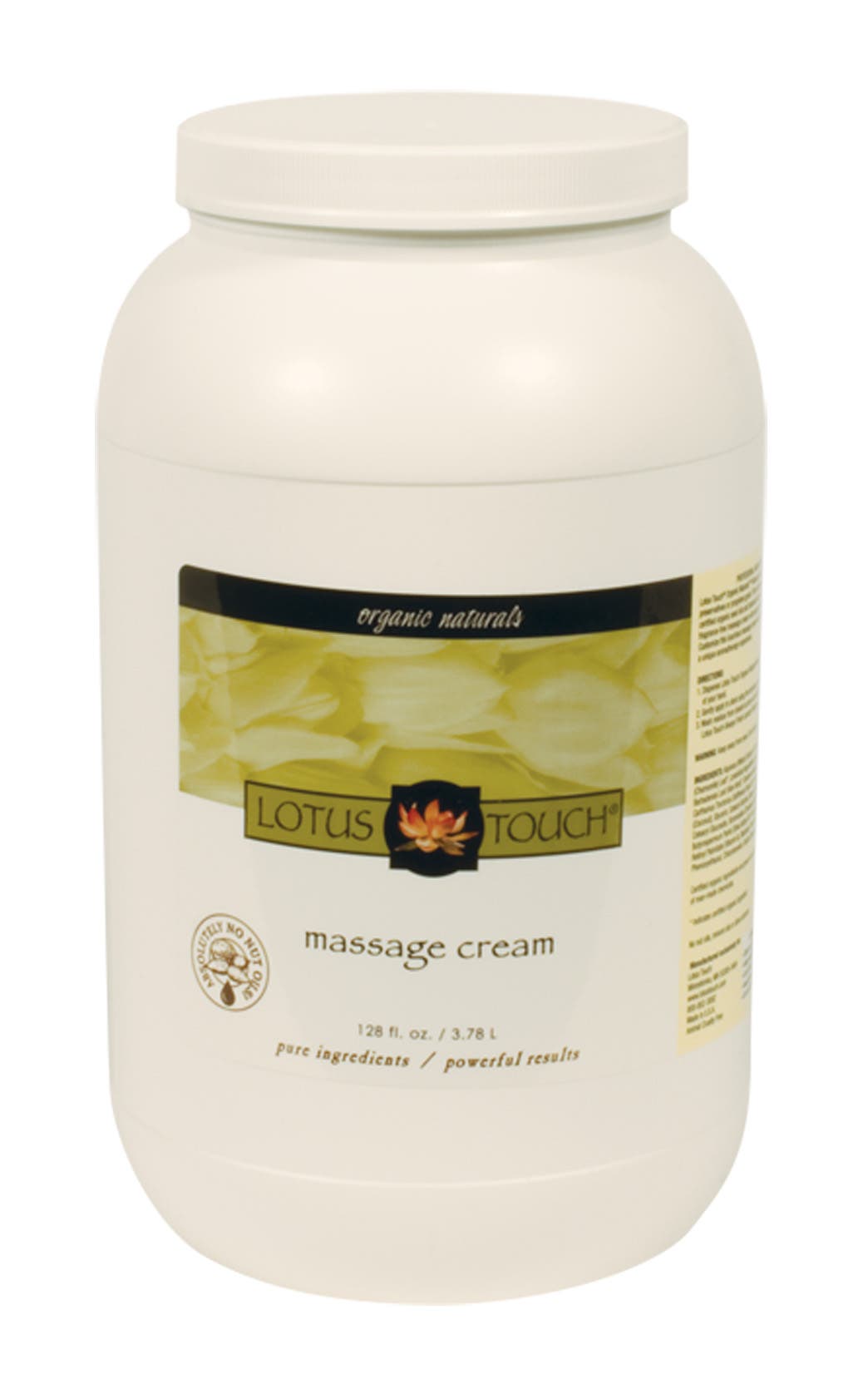 Buy a Lotus Touch® Organic Naturals™ Massage Cream 1 Gallon and Get a FREE Lavender Essential Oil!