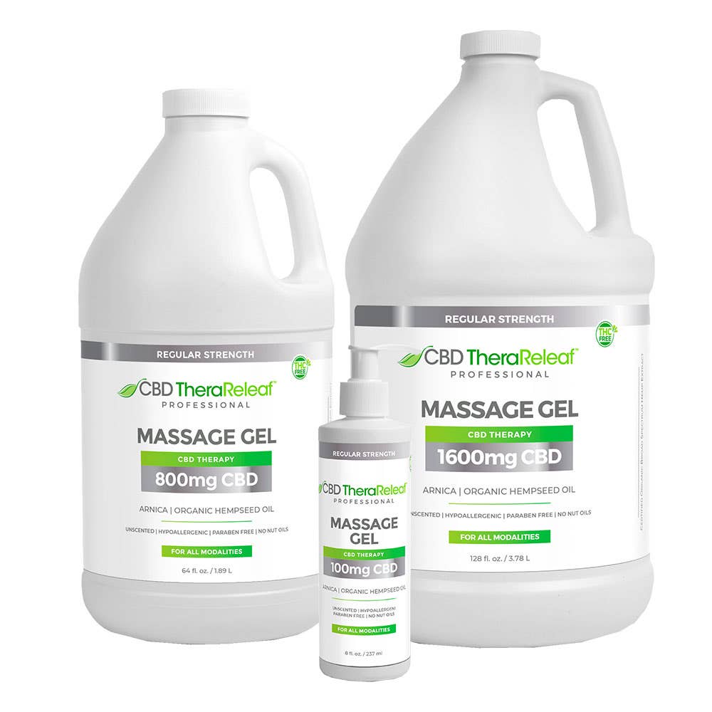 CBD TheraReleaf®  Professional Massage Gel Regular Strength 8 oz. 100mg CBD