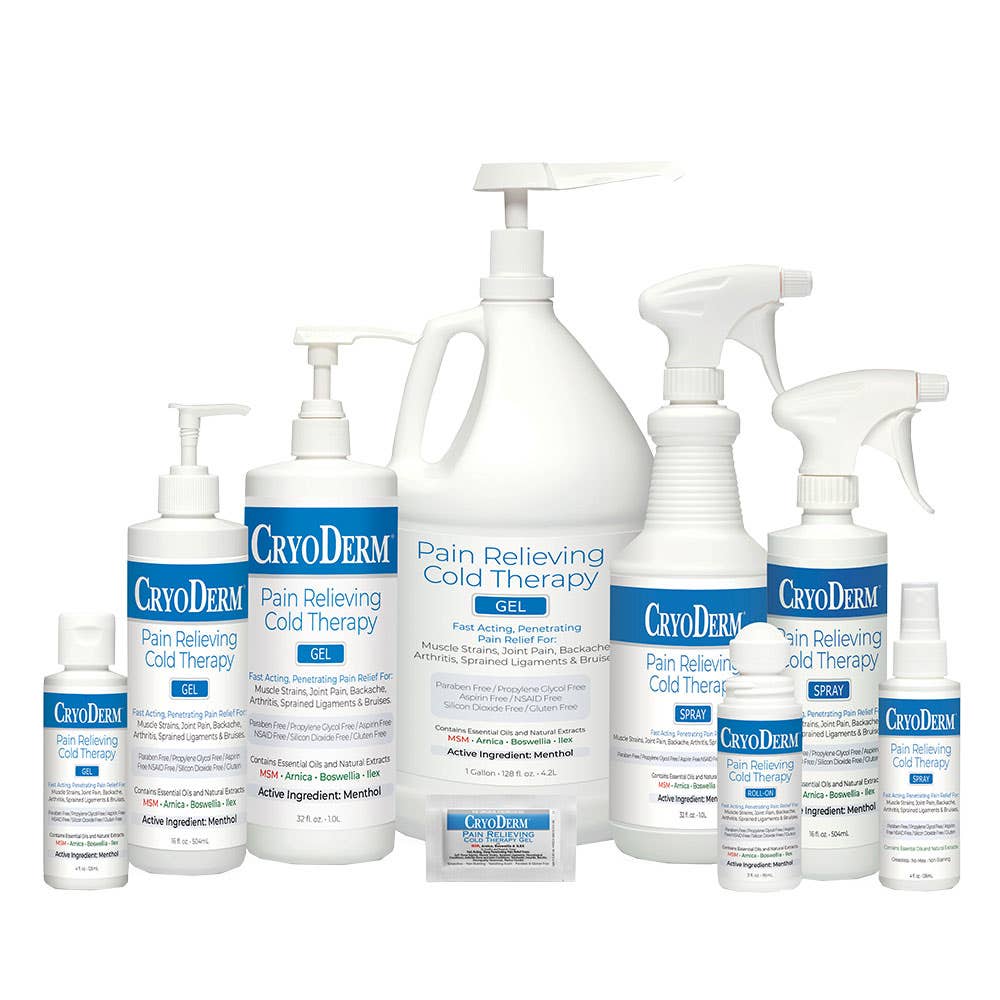 Cryoderm®PainRelievingProducts-ColdTherapyGels,SpraysRollOns