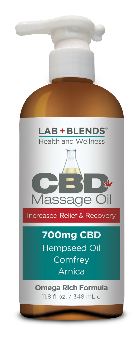 Lab+Blends700mgCBDMassageOil11.8ozByBIOTONE®-PainReliefforSoreJointsAchingMuscles