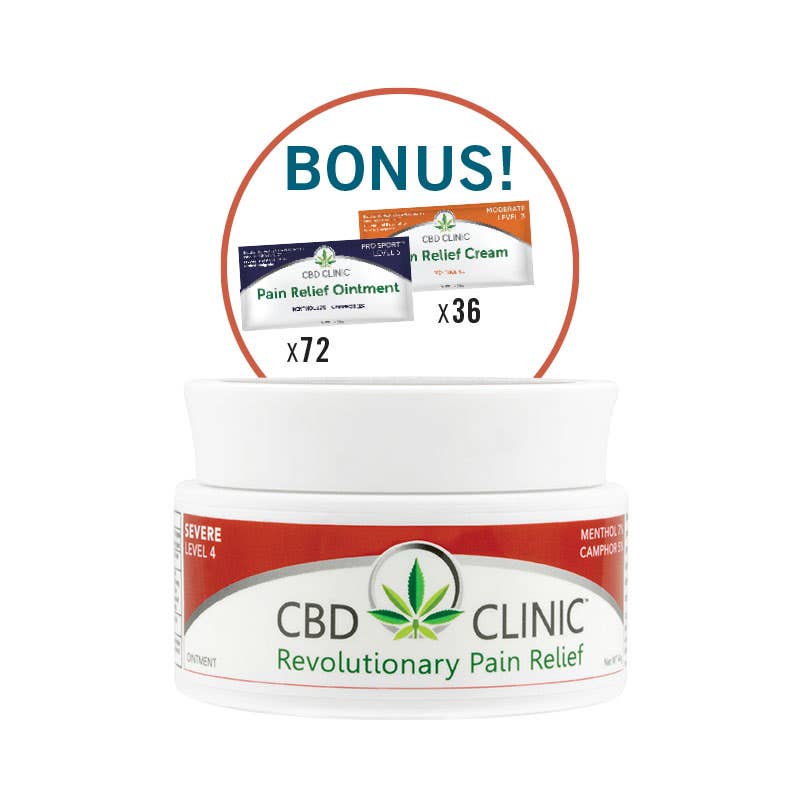 Buy 15 Level 4 CBD CLINIC™ 44g Jars Get (36) Level 3 & (72) Level 5 (1gm) Sample Packets