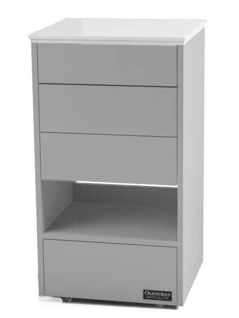 OAKWORKS® Masters Collection Halo Slimline Trolley with 4 Drawers