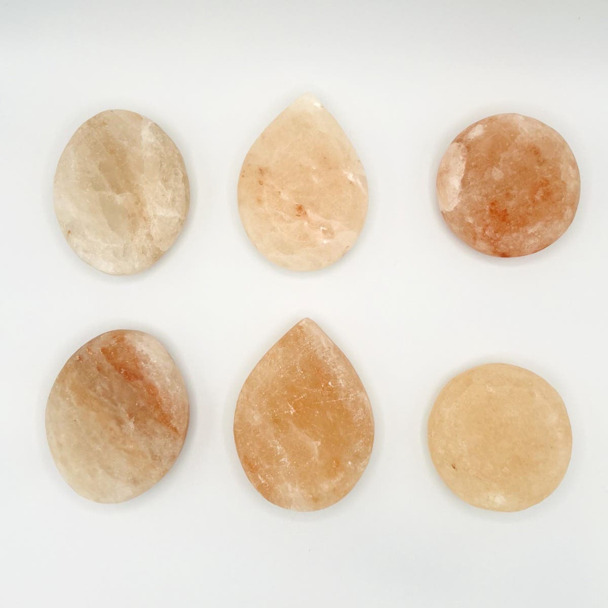 Saltability6HimalayanSaltStoneSet(2Oval,2Round,2Teardrop)