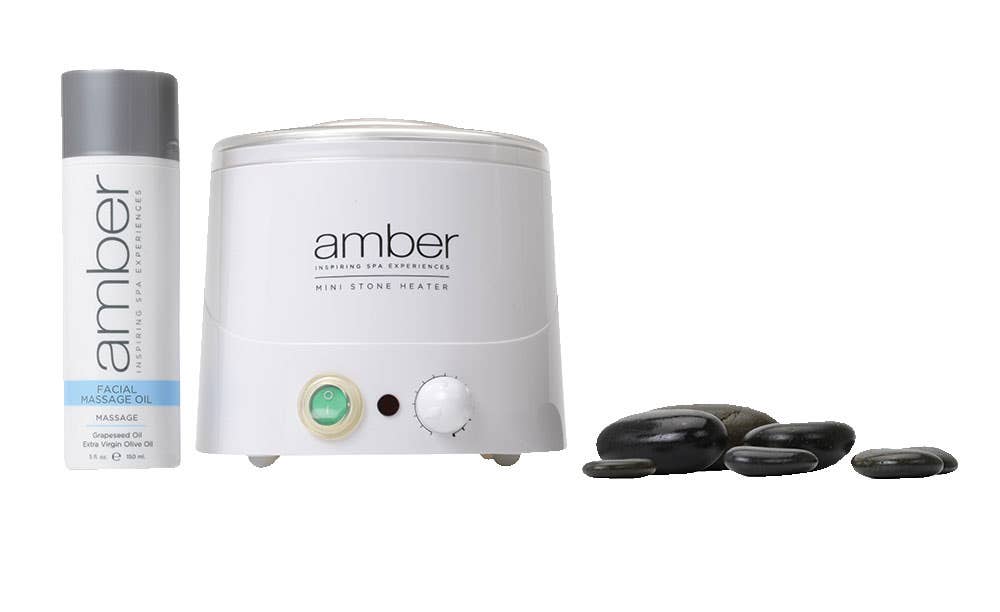Amber Facial Stone Massage Kit - Hot Stone Therapy