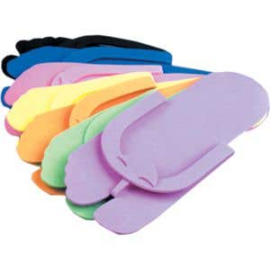 Notched Toe Thong Pedicure Slippers 12 Pairs 6$