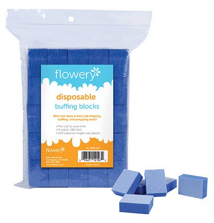 FloweryDisposableBuffBlocksBlue180/Grit100/Pk
