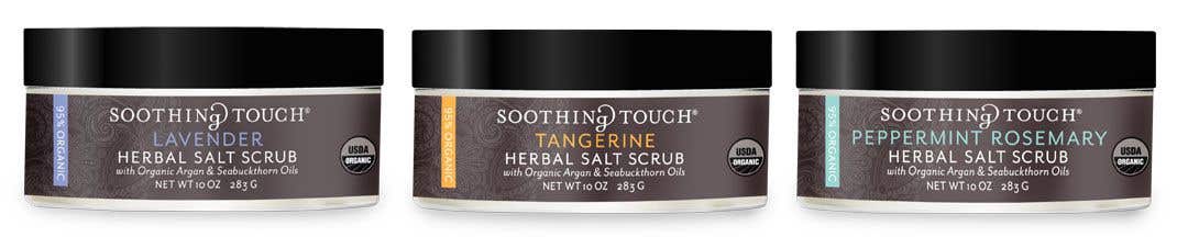 Soothing Touch® Certified Organic Salt Scrub Peppermint Rosemary