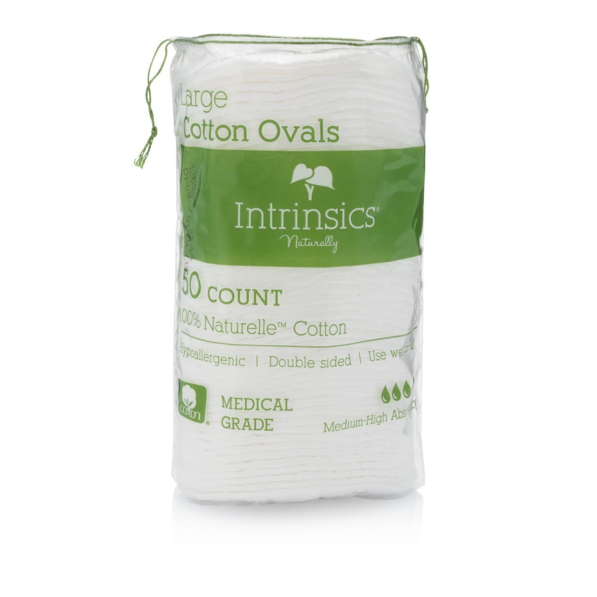 3 Intrinsics Cotton Oval - 50 Count - 100% Naturelle&trade; cotton