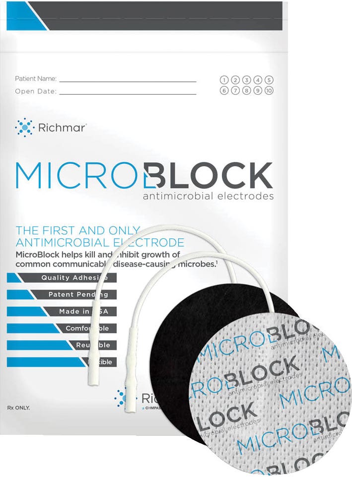 Richmar®MicroBlockAnti-MicrobialElectrodes-2Round4/pk