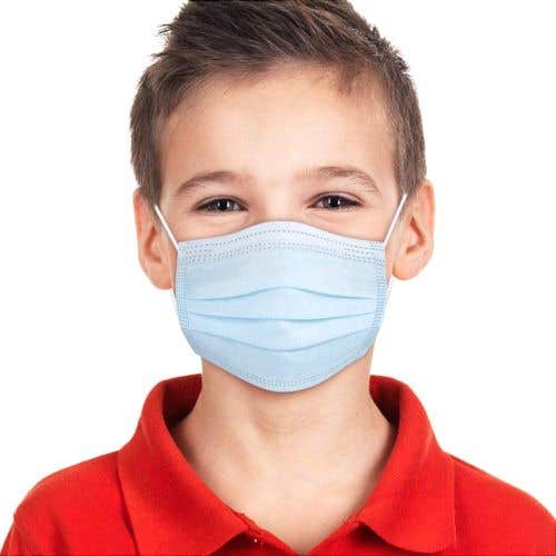KidsFaceMaskDisposable3plywithEarLoopBlue–Boxof50