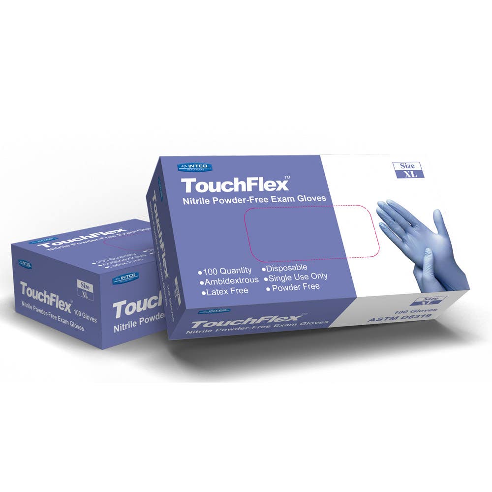 TouchFlex™NitrilePowderFreeExamGloves–X-Large,Box/100