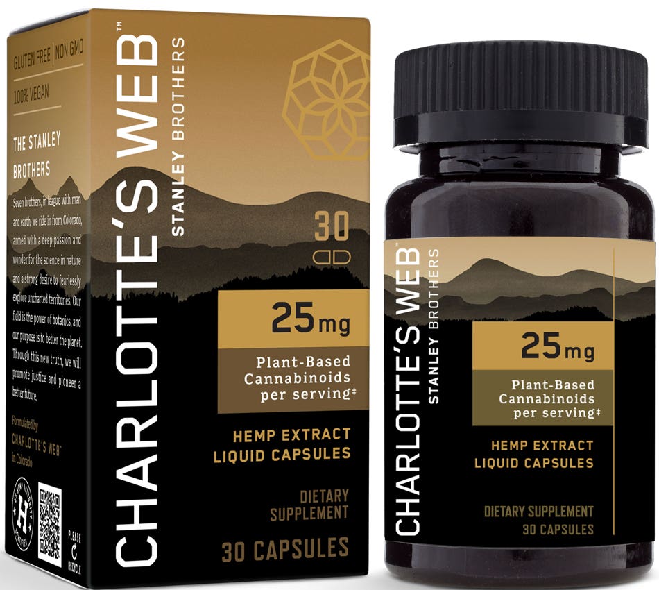 Charlottes Web 25mg CBD Oil Liquid Capsules 75$
