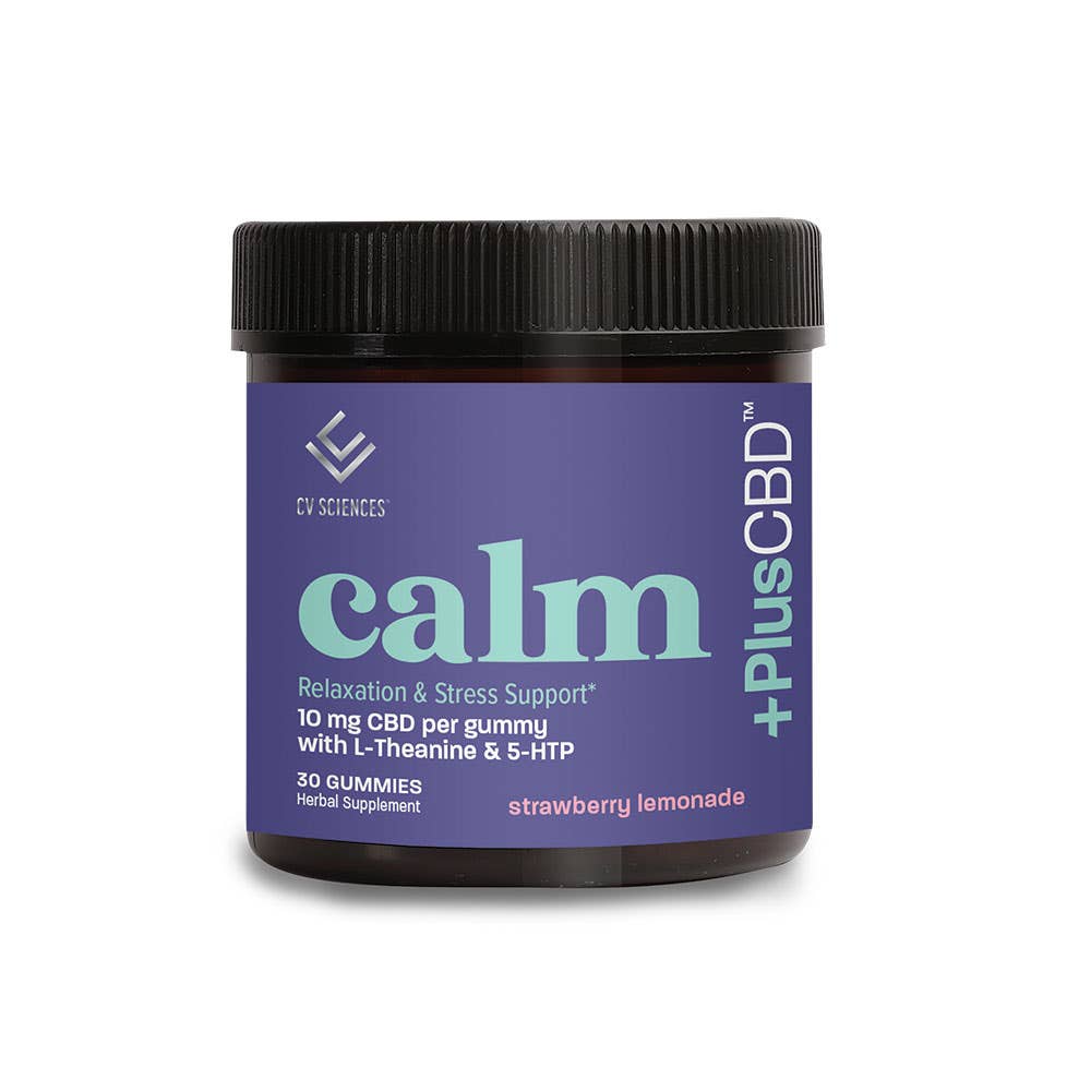 PlusCBD Calm Gummies - 10mg Strawberry Lemonade 30ct 36$