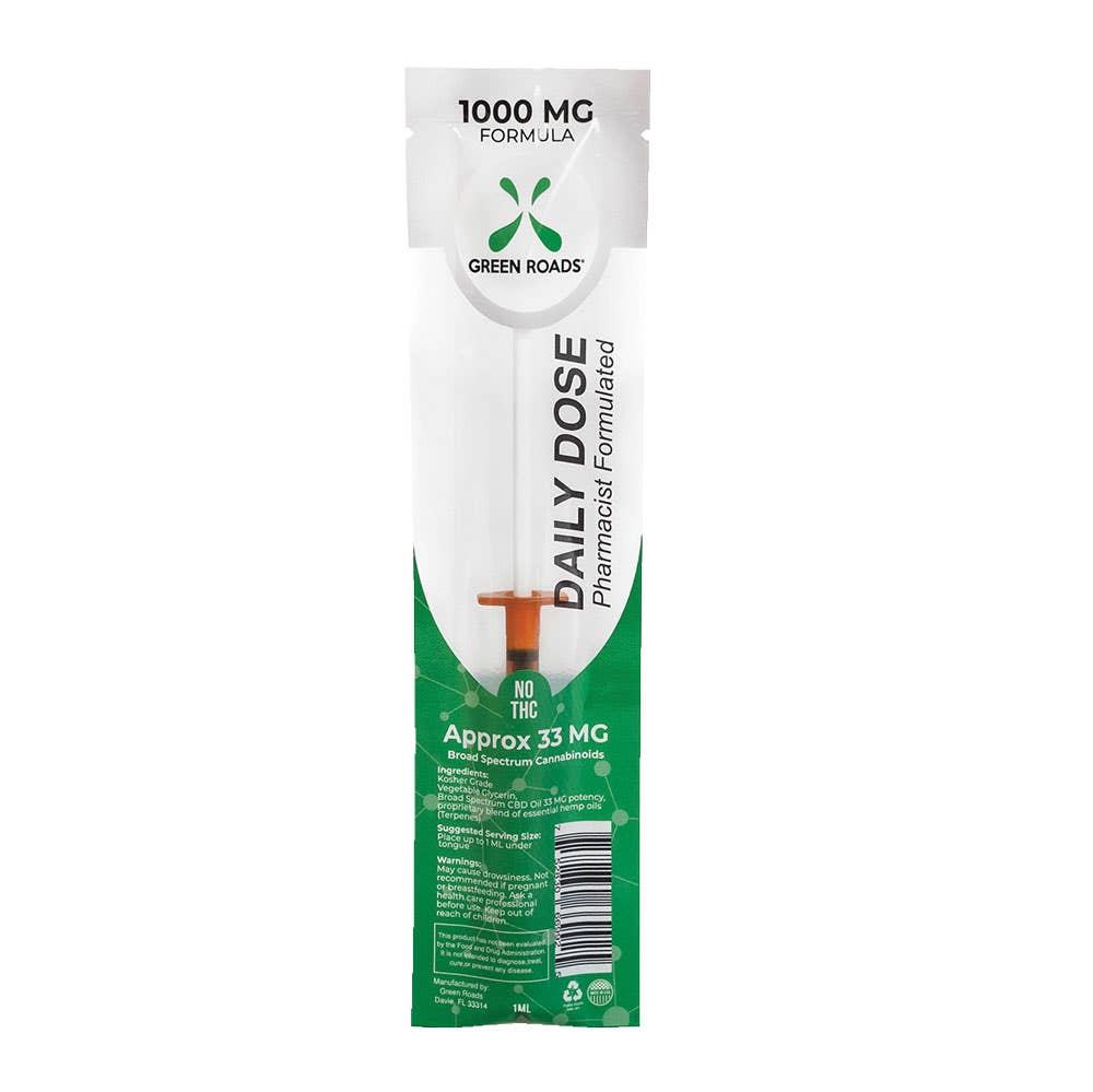 Green Roads Daily Dose Oil 1Ml Oral Syringe 0$