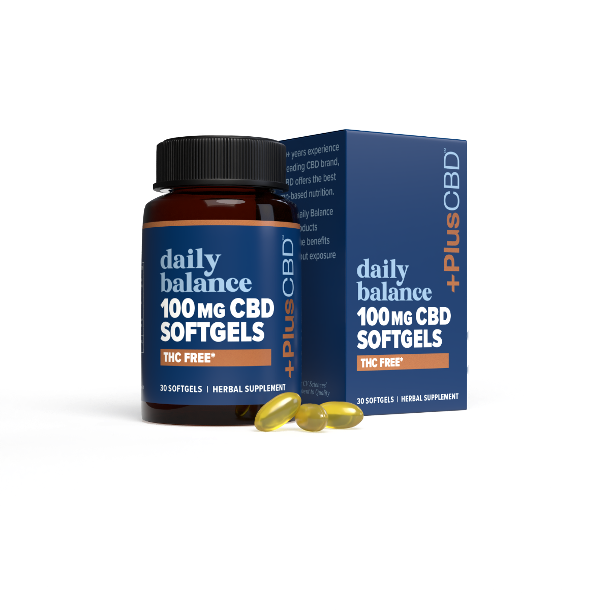 PlusCBD Daily Balance THC Free 100mg 30ct Softgels 80$